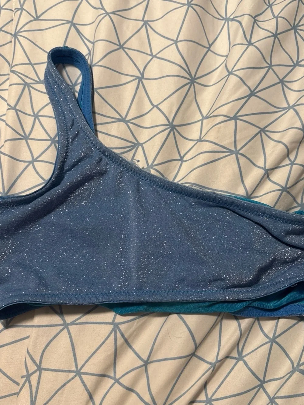 triangl swimwear Blue Glitter Scoop Bandeau